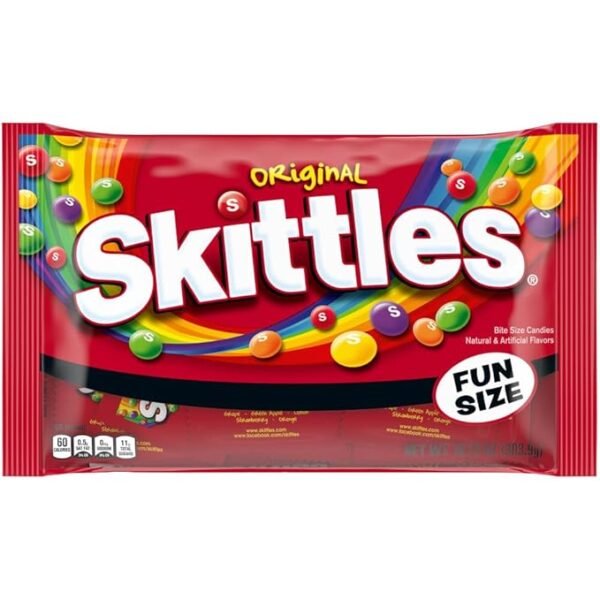 SKITTLES Original Chewy Candy Fun Size Halloween Candy, 10.72 oz