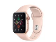 Apple Watch Series 5 (GPS + Cellular, 40MM) - Gold Aluminum Case with Pink Sport Band